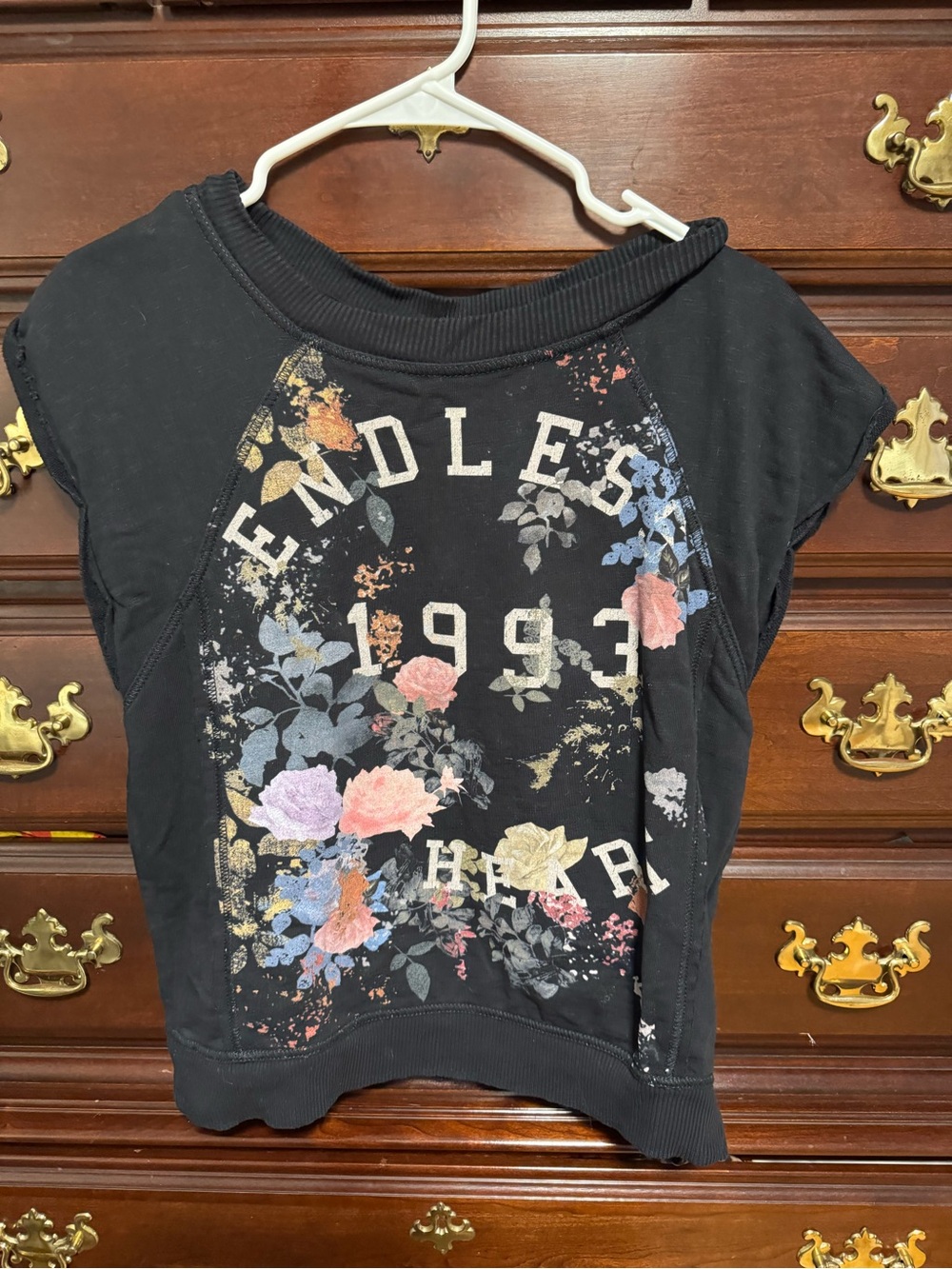 Pilcro short sleeve sweatshirt top size small